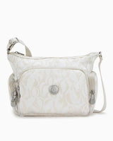 Kipling Gabbie S Elevated Jacquard Omuz Çantası Palm Beige
