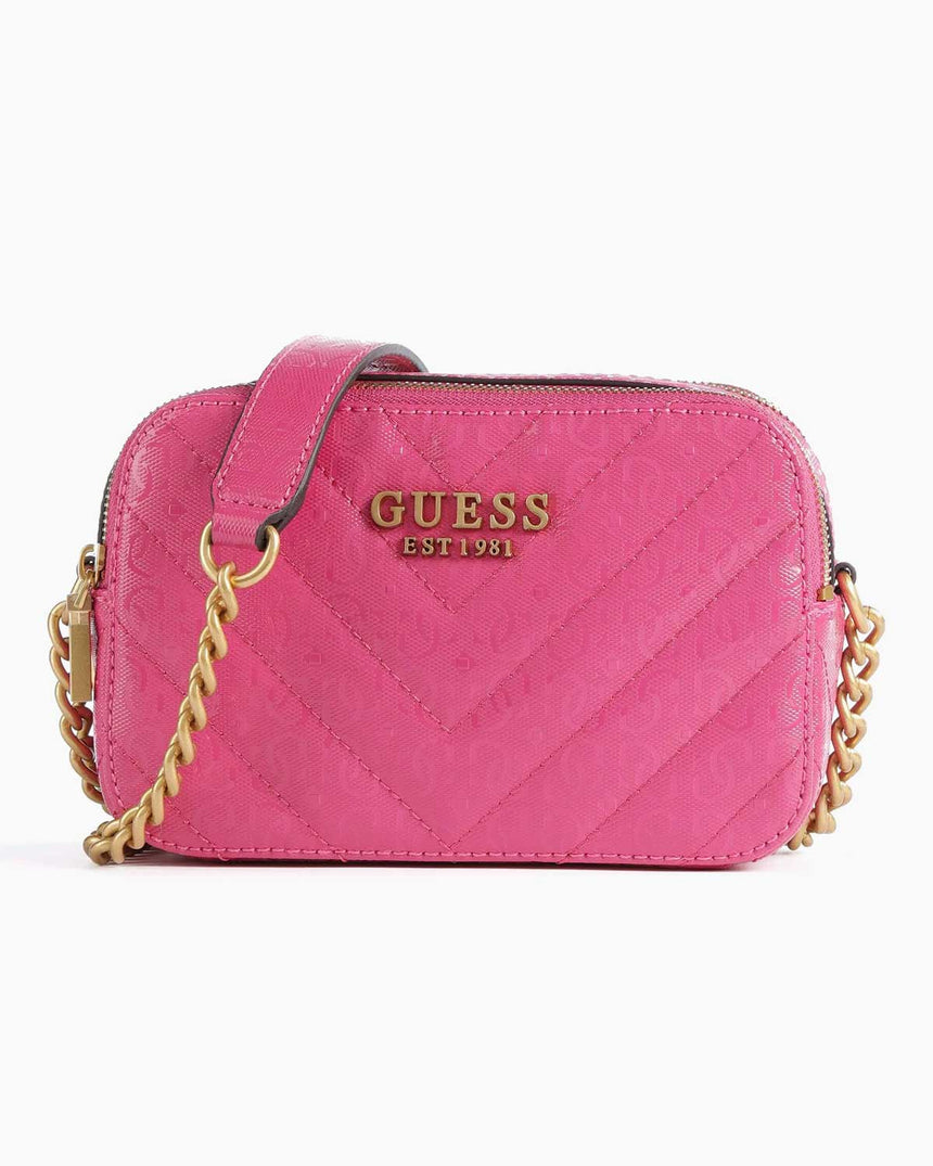 Guess Jania Crossbody Zincirli Çapraz Askılı Çanta Fuchsıa