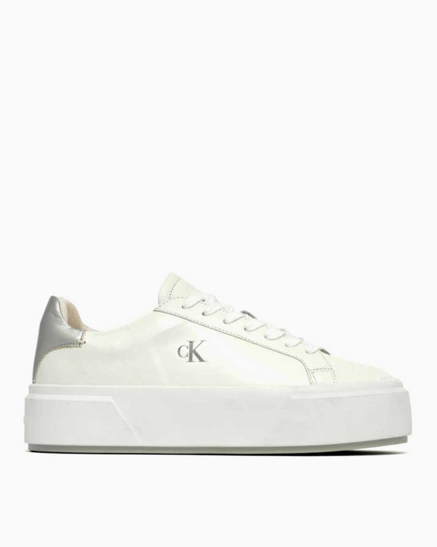 Calvin Klein Sienna Flatform Nappa Kadın Sneaker Bright White/Silver