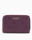 Guess Lucienne II Küçük Boy Çift Fermuarlı Kadın Cüzdan Wine Logo