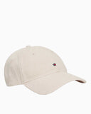 Tommy Hilfiger 6 Panelli Şerit Desenli Erkek Şapka Classic Beige