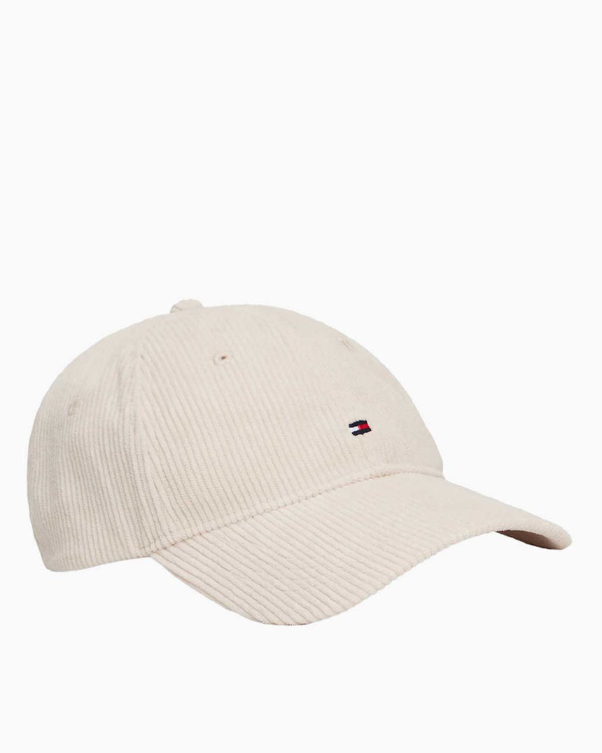 Tommy Hilfiger 6 Panelli Şerit Desenli Erkek Şapka Classic Beige