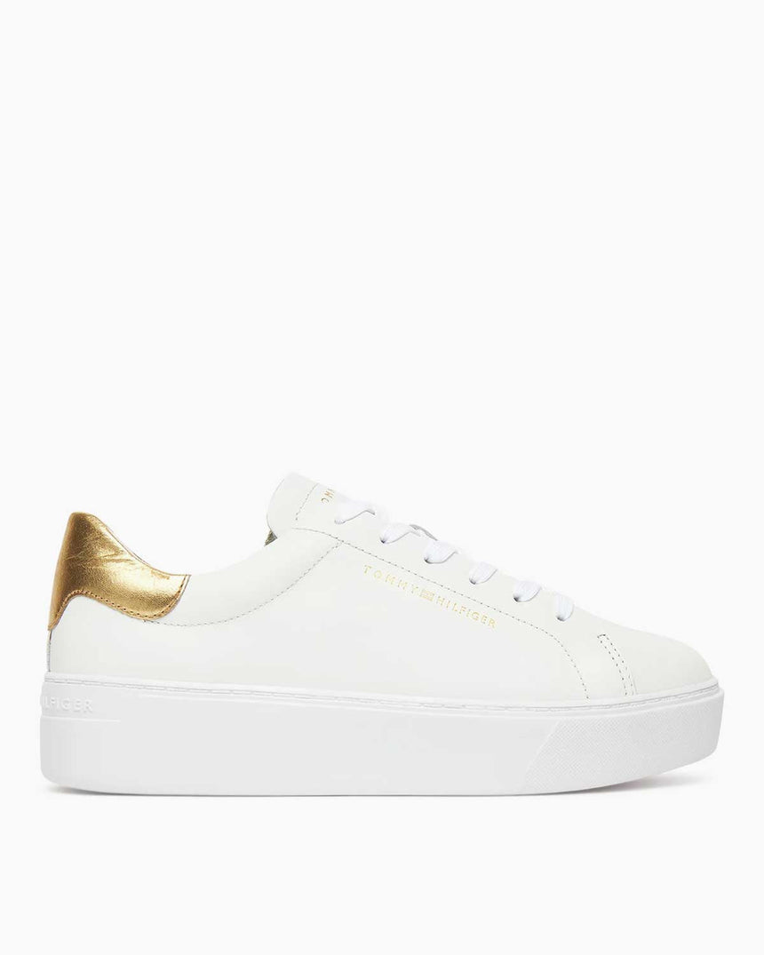 Tommy Hilfiger Seren Platform Tabanlı Kadın Sneaker White/Gold