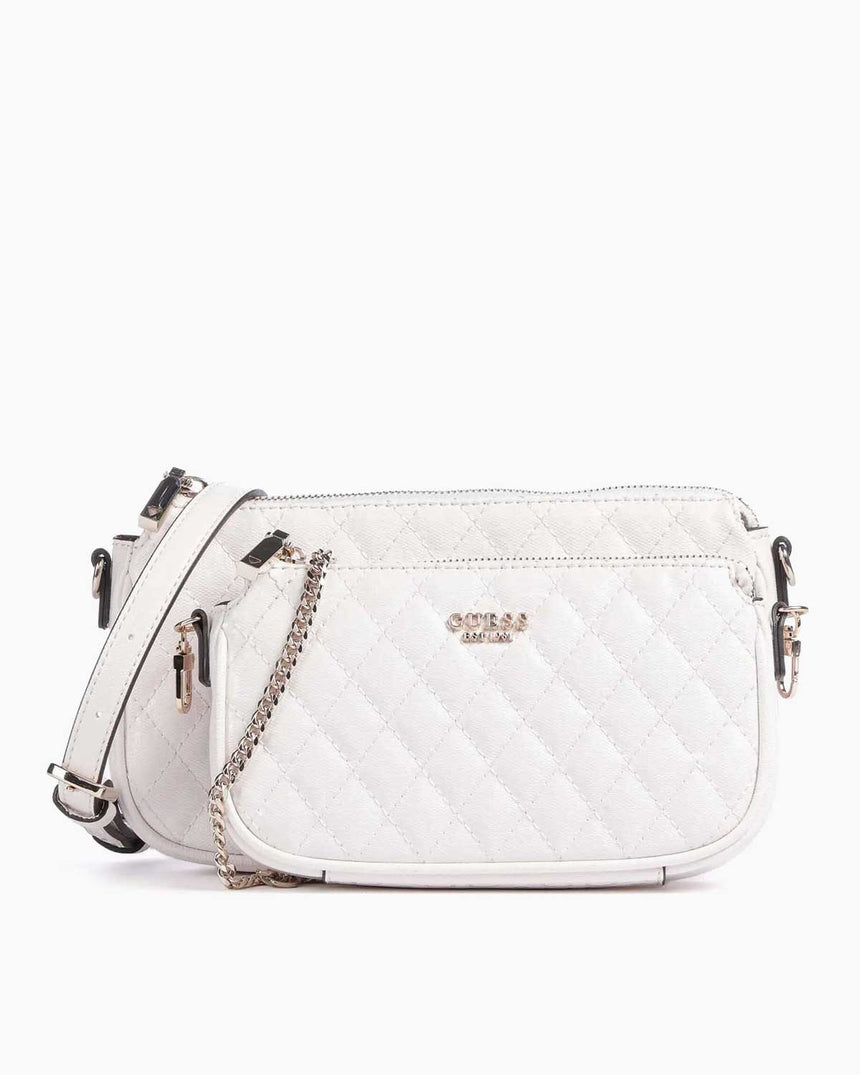 Guess Small Zincir Detaylı Çapraz Askılı Çanta White