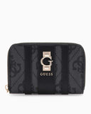 Guess Erenia Orta Boy Fermuarlı Kadın Cüzdan Coal Logo