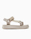 Calvin Klein Velcro Flat Sandalet Eggshell