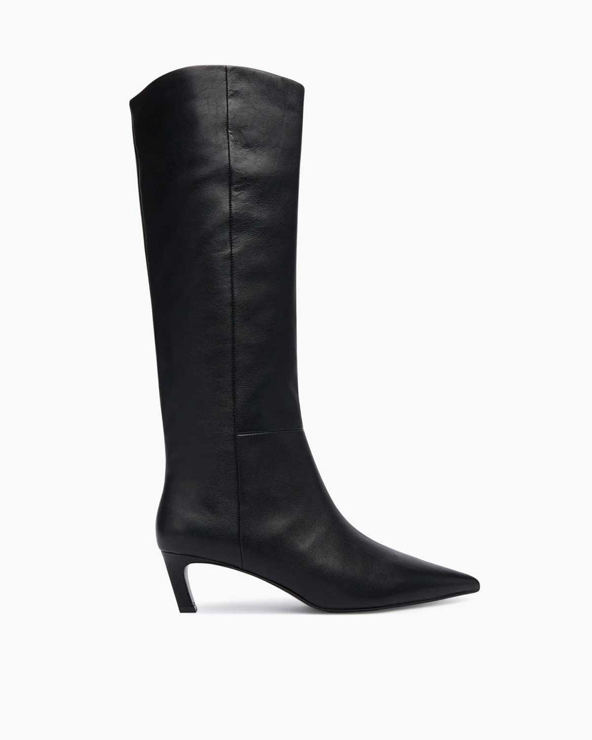 Calvin Klein Cora Ess Kitten Topuklu Uzun Bot CK Black