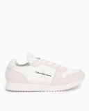 Calvin Klein Runner Sock Lace Up Sneakers Bright White/Eggshell