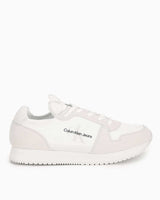 Calvin Klein Runner Sock Lace Up Sneakers Bright White/Eggshell