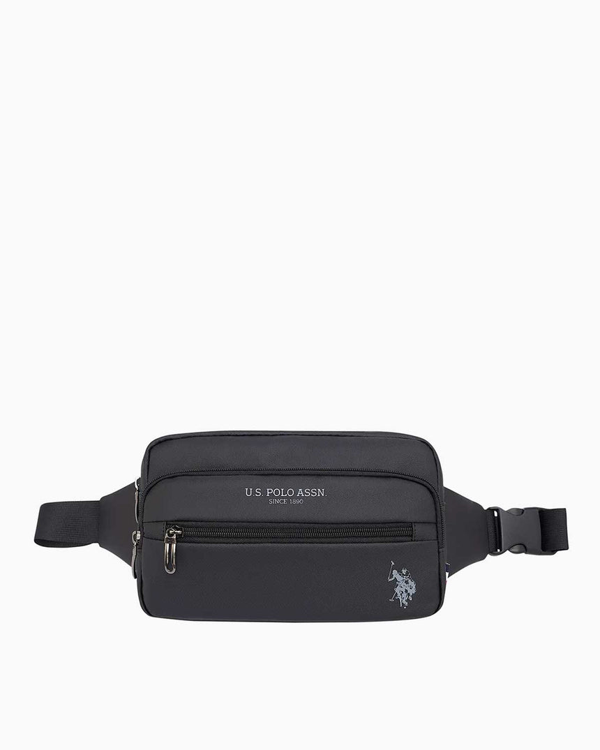 Us Polo Assn Fermuar Detaylı Bel Çantası Siyah