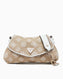 Guess Flap Monogram Omuz Çantası White Logo