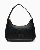 Calvin Klein Kalın Monogramlı Kadın Küçük Omuz Çantası Black