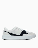 Tommy Hilfiger Kort Sanatsal Deri Erkek Sneaker Ecru/Desertsky