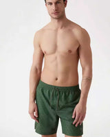 Guess Swimtrunk Medium Bottom Board Deniz Şortu Olive Embossed 4G Logo