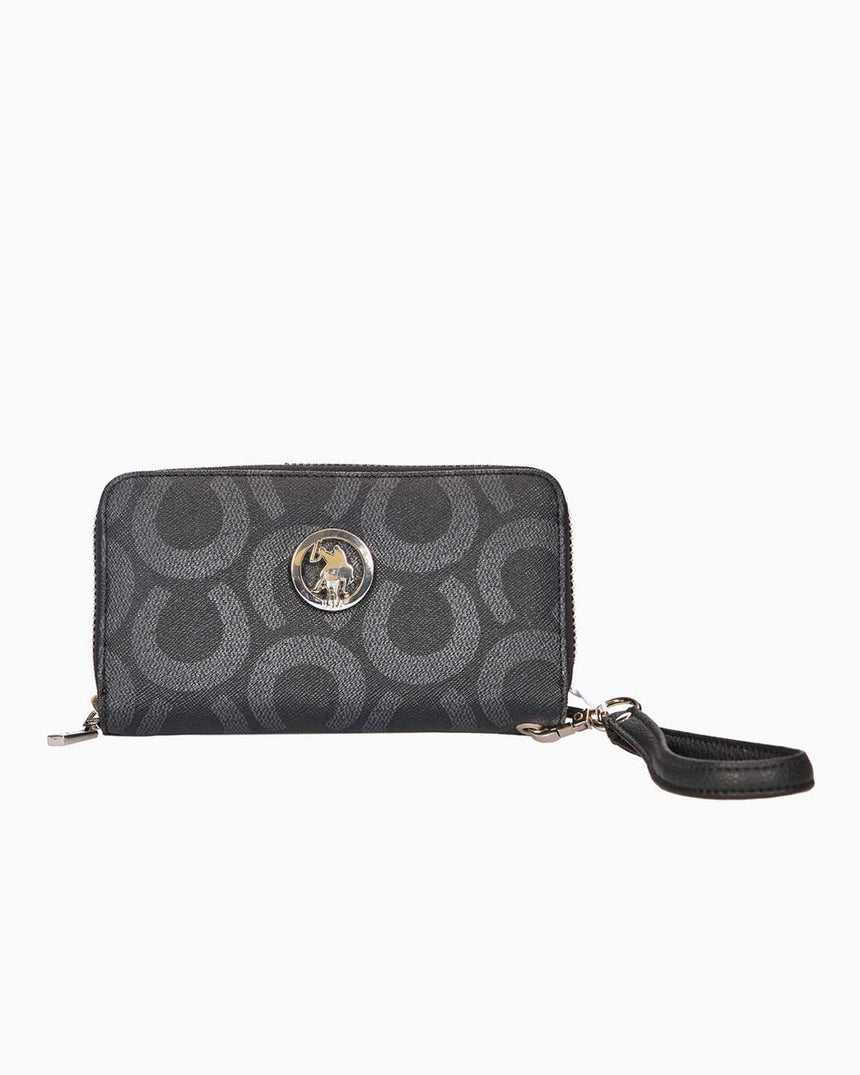 Us Polo Assn Desenli Kulplu Cüzdan Siyah