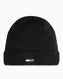 Tommy Hilfiger Elongated Beanie Logolu Şapka Black