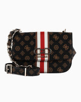 Guess Nelka Crossbody Flap Çapraz Askılı Çanta Mocha Logo
