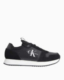 Calvin Klein Runner Sock Lace Up Sneakers Black/Bright White