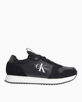Calvin Klein Runner Sock Lace Up Sneakers Black/Bright White