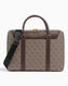 Guess Monogram Baskılı Evrak Çantası Beige / Brown