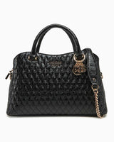 Guess Betula Çift Manyetik Kapaklı Satchel El Çantası Black
