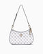 Guess Noelle Monogram Desenli Omuz Çantası White Logo