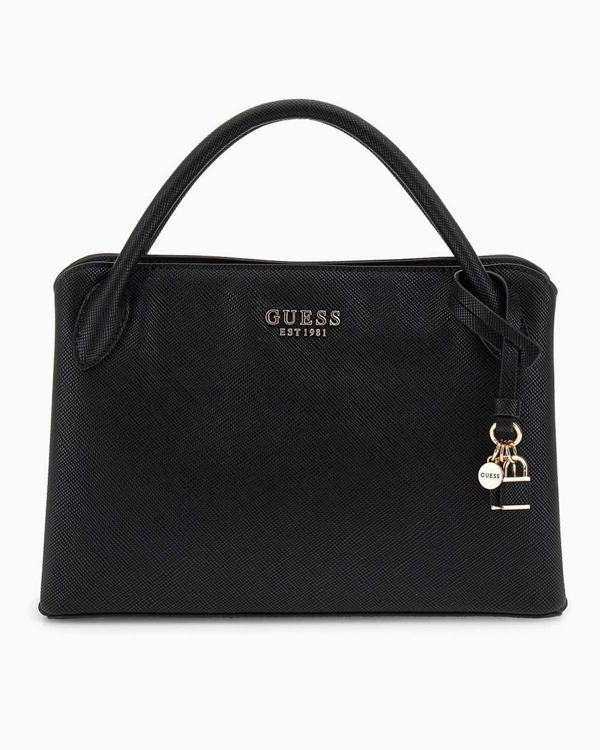 Guess Fedana Elite Satchel Logolu El Çantası Black