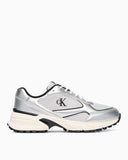 Calvin Klein Trailblazer Hike Runner Mesh Erkek Sneaker Silver/Black/Marshmallow