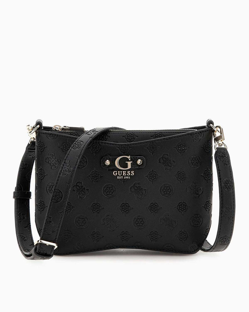 Guess Gerty Logolu Çapraz Askılı Çanta Black