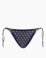 Guess String Brief Bikini Altı 4G Rustic Blue Aop