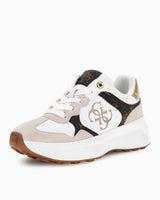 Guess Luckei Monogram Logolu Sneaker White Brown