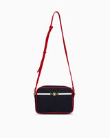 Us Polo Assn Gold Logo Detaylı Çapraz Askılı Çanta Lacivert - Kırmızı - Beyaz