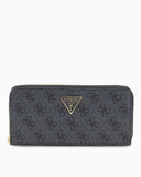 Guess Access Laurel II Büyük Boy Fermuarlı Kadın Cüzdan Coal Logo