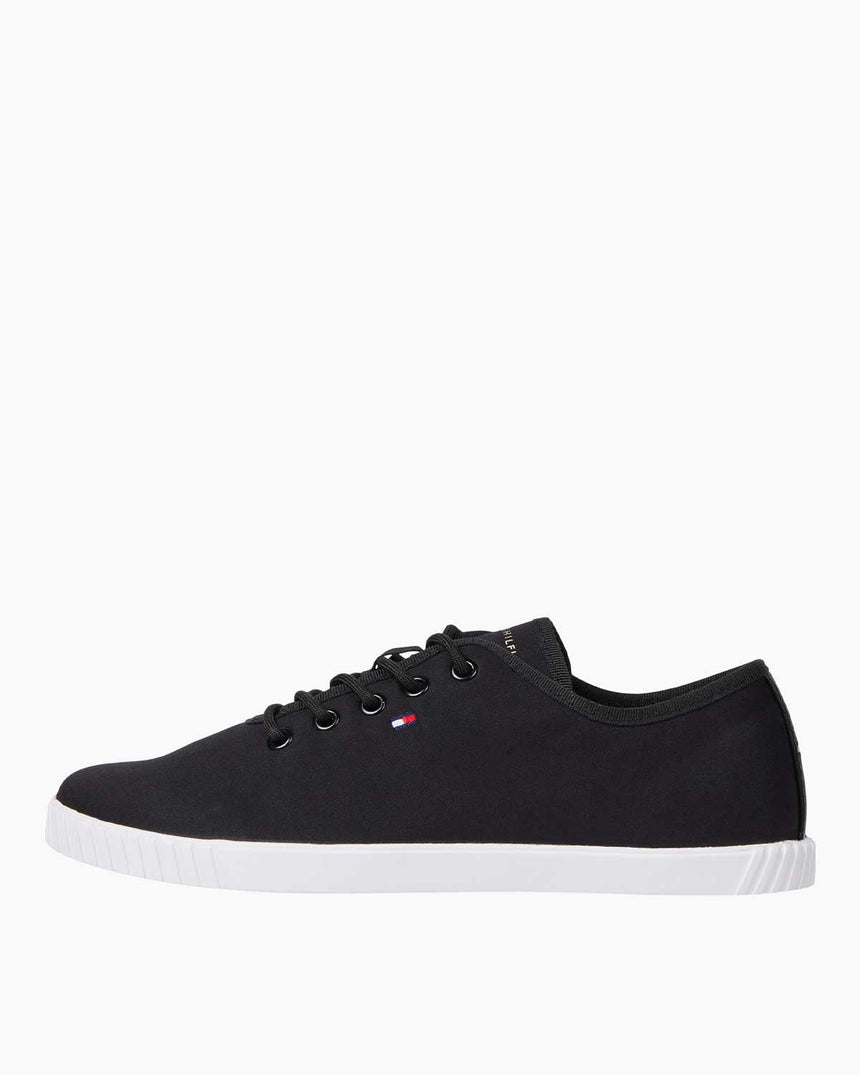 Tommy Hilfiger Canvas Lace Up Sneaker Black