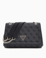 Guess Anadela Noelle II Kapaklı Kadın Omuz Çantası Coal Logo