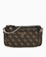 Guess Noell Çift Bölmeli Kadın Çapraz Askılı Çanta Brown Logo