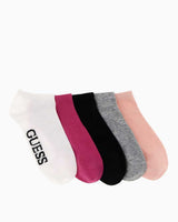Guess 5Pack Logo Yazılı Cotton Çorap Blush Grey Black Pin