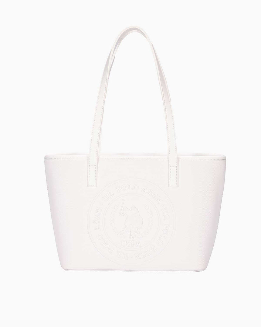 Us Polo Assn Logo Baskılı Omuz Çantası Beyaz