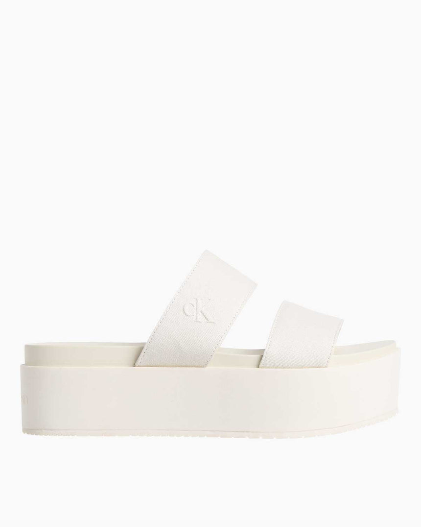Calvin Klein Flatform Logolu Terlik Triple Turtle Dove