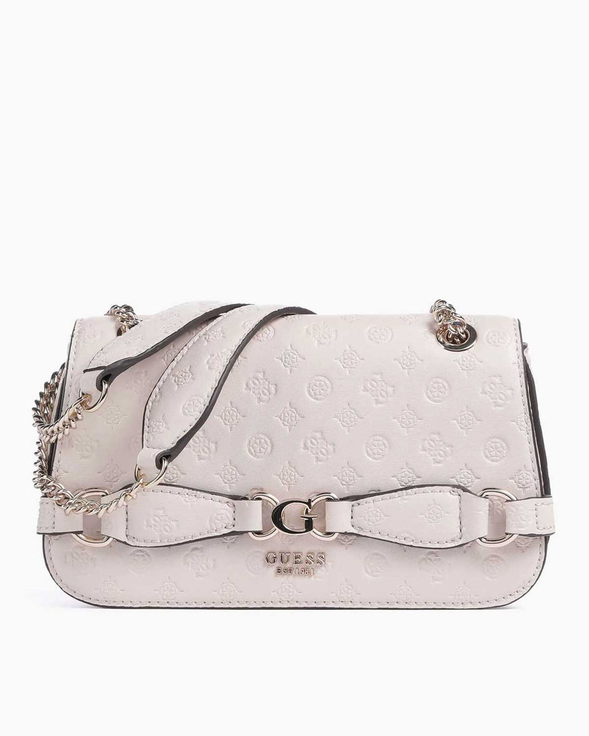 Guess Arlena Convertible Flap Omuz Çantası Taupe Logo