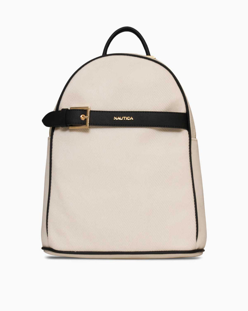 Nautica Kemer Detaylı Sırt Çantası Bej - Siyah