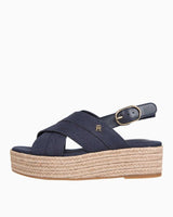 Tommy Hilfiger Wedge Espadrilles Terlik Space Blue