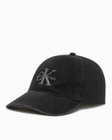 Calvin Klein Mono Logo Nakışlı Kot Erkek Şapka Na Black