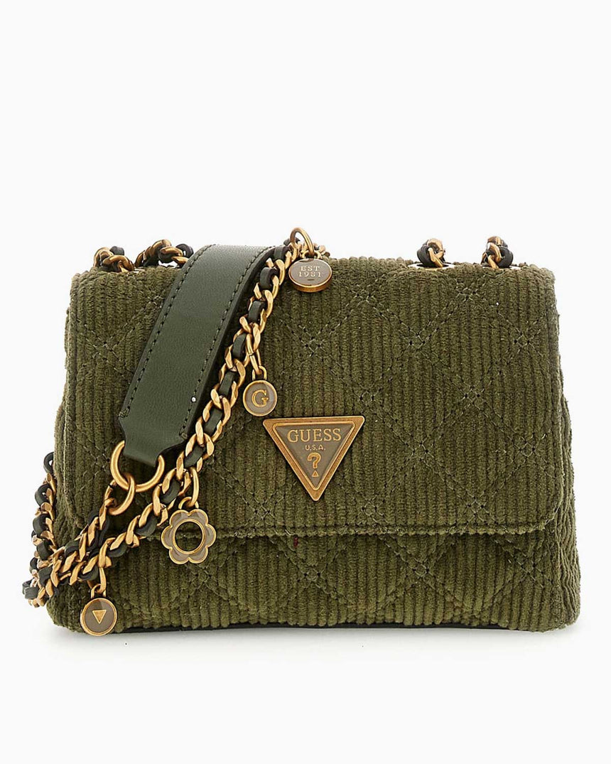 Guess Giully Mini 2 Kadın Omuz Çantası Olive
