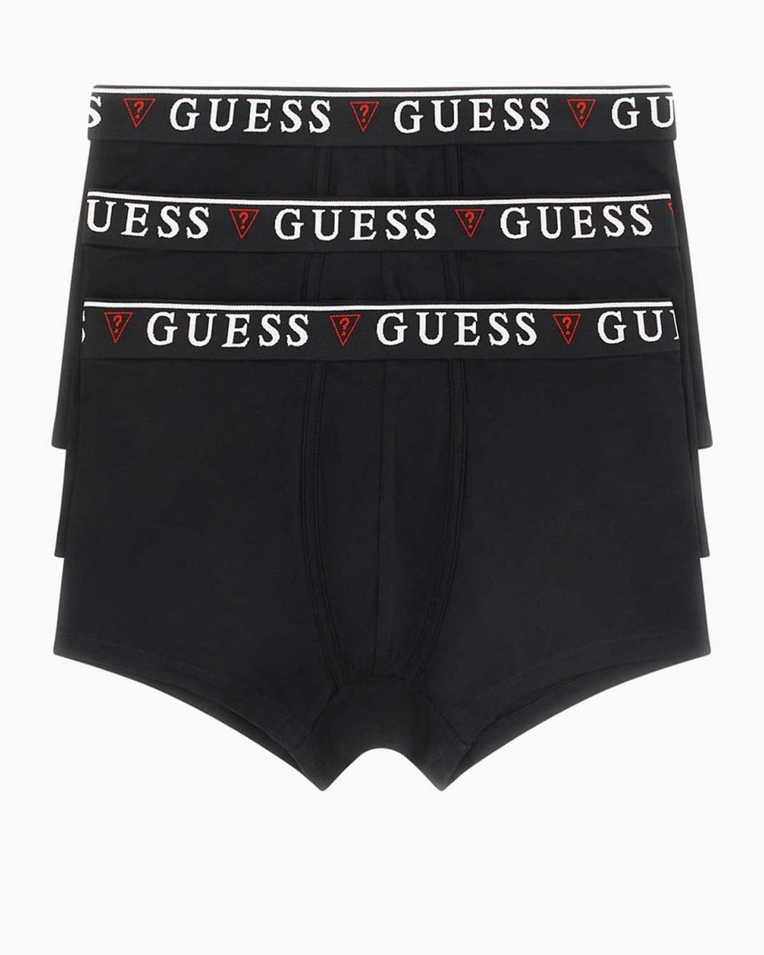Guess Brian Hero Trunk 3'lü Boxer Black Cave