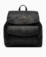 Guess Cresdia Small Flap Logolu  Sırt Çantası Black
