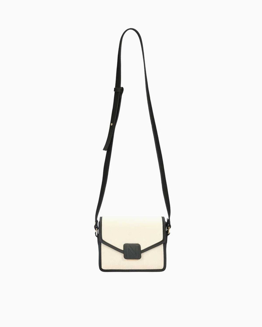 Nautica Logo Detaylı Çapraz Askılı Çanta Bej - Siyah