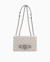 Guess Monogram Baskılı Omuz Çantası Dove Logo