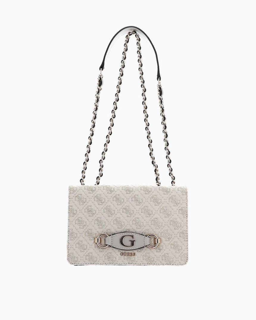 Guess Monogram Baskılı Omuz Çantası Dove Logo