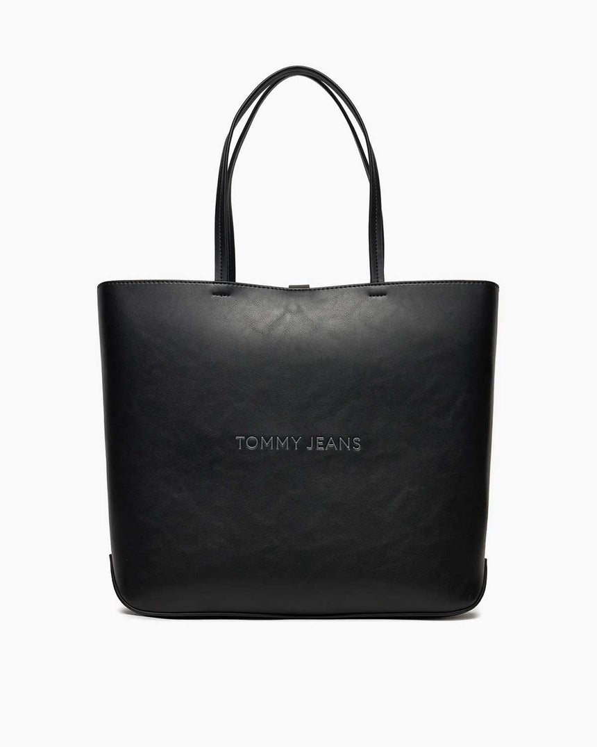 Tommy Hilfiger Ess Must Tote Logolu Omuz Çantası Black